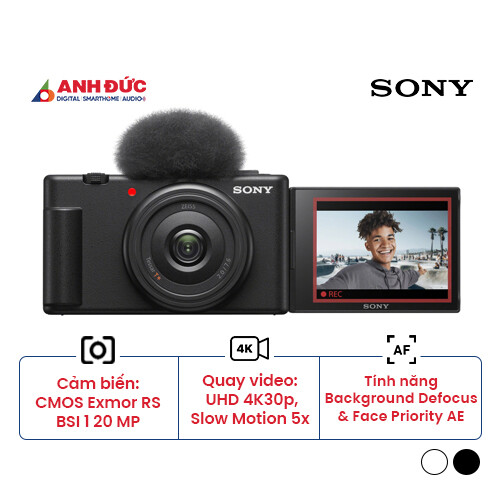 Máy ảnh Sony ZV-1F | Black (Chính hãng)