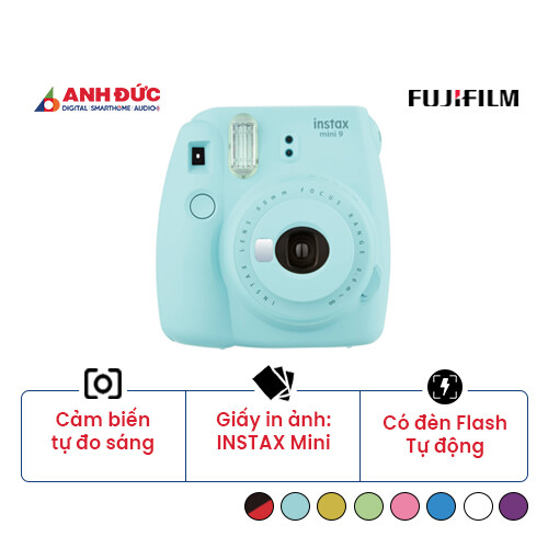 Máy ảnh Fujifilm Instax Mini 9 | Ice Blue (Chính hãng)