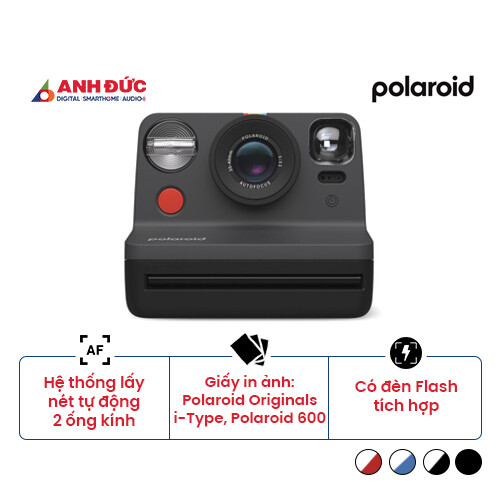 Máy ảnh in liền Polaroid Now Gen 2 | Black (Chính Hãng)