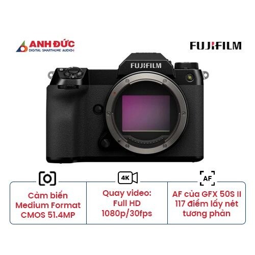 Máy ảnh Fujifilm GFX 50S Mark II | Body Only (Chính hãng)