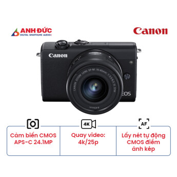 Máy ảnh Canon EOS M200 + Lens EF-M 15-45mm f/3.5-6.3 (Chính Hãng)