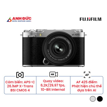 Máy ảnh Fujifilm X-M5 + Lens XC 15-45mm f/3.5-5.6 | Silver (Chính hãng)