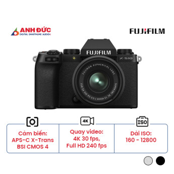 Máy ảnh Fujifilm X-S10 + Lens XC 15-45mm f/3.5-5.6 | Black (Chính hãng)