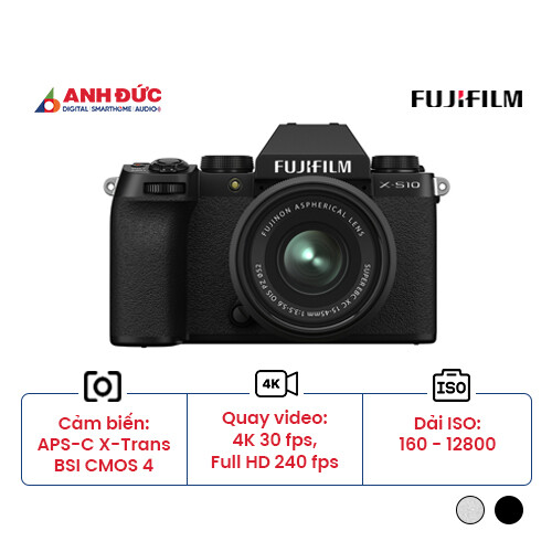 Máy ảnh Fujifilm X-S10 + Lens XC 15-45mm f/3.5-5.6 | Black (Chính hãng)
