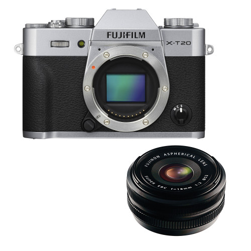 Máy ảnh Fujifilm X-T20 + Lens XF 18mm f/2 | Silver (Chính hãng)