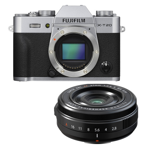 Máy ảnh Fujifilm X-T20 + Lens XF 27mm f/2.8 | Silver (Chính hãng)