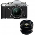 Máy ảnh Fujifilm X-T3 + Lens XF 18-55mm f/2.8-4 + XF 35mm f/1.4 | Silver (Chính hãng)