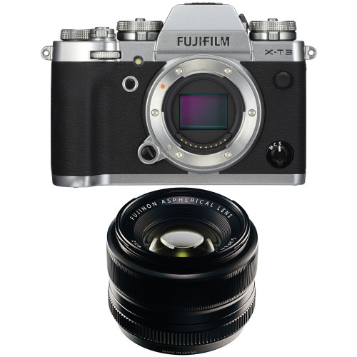 Máy ảnh Fujifilm X-T3 + Lens XF 35mm f/1.4 | Silver (Chính hãng)