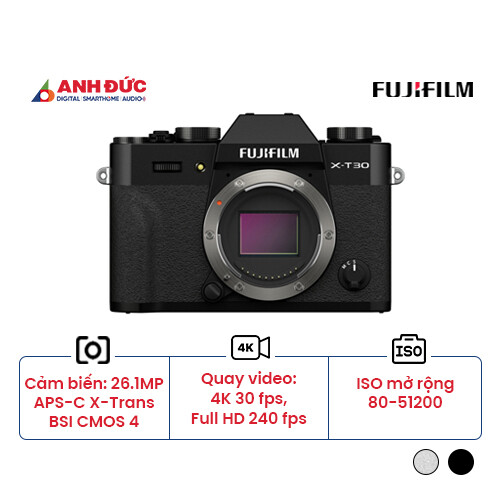 Máy ảnh Fujifilm X-T30 Mark II | Body Only | Black (Chính hãng)