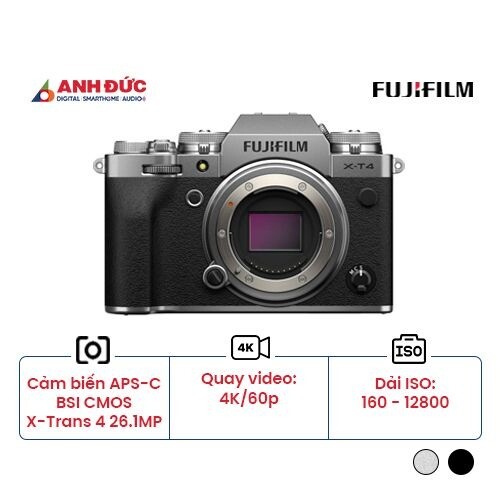 Máy ảnh Fujifilm X-T4 | Body Only | Black (Chính hãng)
