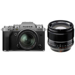 Máy ảnh Fujifilm X-T4 + Lens XF 18-55mm f/2.8-4 + Lens XF 56mm f/1.2 | Silver (Chính hãng)