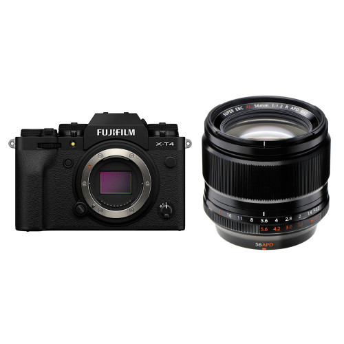 Máy ảnh Fujifilm X-T4 + Lens XF 56mm f/1.2 | Black (Chính hãng)