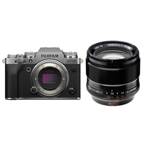 Máy ảnh Fujifilm X-T4 + Lens XF 56mm f/1.2 | Silver (Chính hãng)
