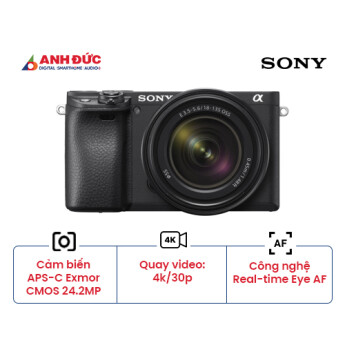 Máy ảnh Sony Alpha A6400 + Lens E 18-135mm f/3.5-5.6 | Black (Chính hãng)