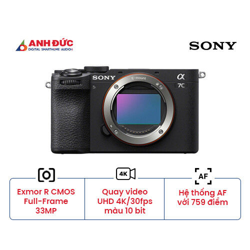 Máy ảnh Sony Alpha A7C II | Body Only | Black (Chính hãng)