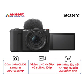 Máy ảnh Sony ZV-E10 Mark II + Lens E PZ 16-50mm f/3.5-5.6 II | Black (Chính hãng)
