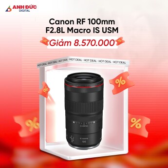 Ống kính Canon RF 100mm f/2.8L Macro IS USM (Chính Hãng)