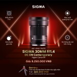 Ống kính Sigma 30mm f/1.4 DC DN Contemporary for Canon RF (Chính hãng)