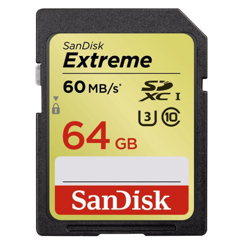 Thẻ nhớ SDXC Sandisk Extreme 64GB 60MB/S UHS-I (Class 10) (Chính hãng)