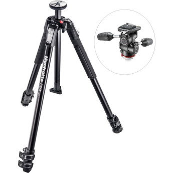 Chân máy ảnh Manfrotto 190X ALU 3-S Kit 3W Head