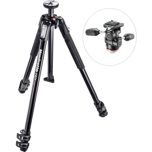 Chân máy ảnh Manfrotto 190X ALU 3-S Kit 3W Head