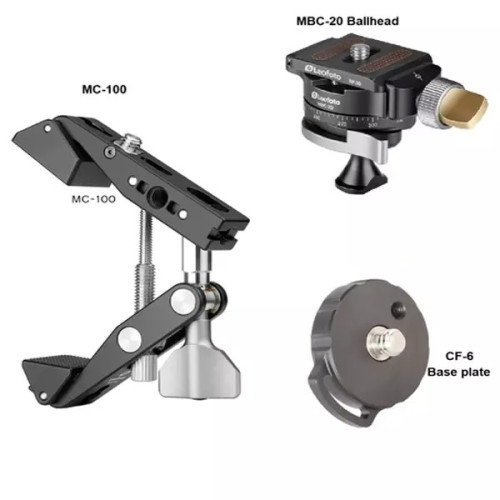 Đế kẹp đa năng Leofoto MC-100 + CF-6 + MBC-20 (Chính Hãng)