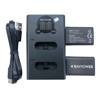 Bộ sạc đôi Ravpower kèm 2 pin for Sony NP-BX1 (Chính hãng)