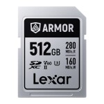 Thẻ nhớ Lexar 512GB ARMOR SILVER PRO SDXC™ UHS-II Card V60 280MB/s 160MB/s (Chính hãng)