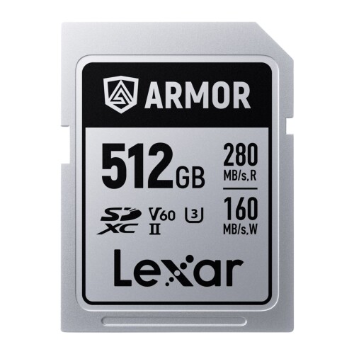 Thẻ nhớ Lexar 512GB ARMOR SILVER PRO SDXC™ UHS-II Card V60 280MB/s 160MB/s (Chính hãng)