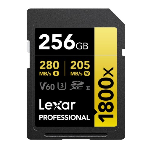 Thẻ nhớ Lexar 256GB Professional 1800x SDXC UHS-II V60 280MB/s 205MB/s (Chính hãng)