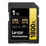 Thẻ nhớ Lexar 1TB Professional 1800x SDXC UHS-II V60 280MB/s 205MB/s (Chính hãng)