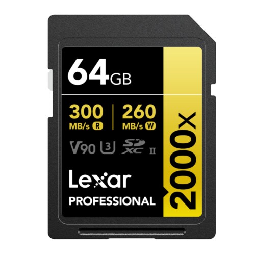 Thẻ nhớ Lexar 64GB Professional 2000x SDHC/SDXC UHS-II V90 300MB/s 260MB/s (Chính hãng)