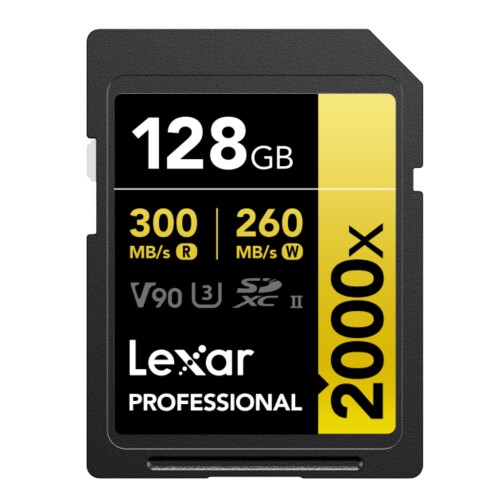 Thẻ nhớ Lexar 128GB Professional 2000x SDHC/SDXC UHS-II V90 300MB/s 260MB/s (Chính hãng)