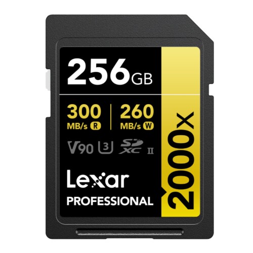 Thẻ nhớ Lexar 256GB Professional 2000x SDHC/SDXC UHS-II V90 300MB/s 260MB/s (Chính hãng)