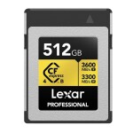 Thẻ nhớ Lexar 512GB Professional GOLD CFexpress 4.0 Type B Card 3600MB/s 3300MB/s (Chính hãng)