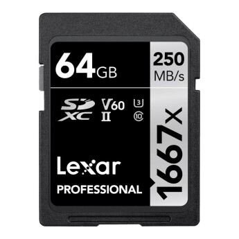 Thẻ nhớ Lexar 64GB Professional 1667X SDXC UHS-II V60 250MB/s 120MB/s (Chính hãng)