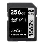 Thẻ nhớ Lexar 256GB Professional 1667X SDXC UHS-II V60 250MB/s 120MB/s (Chính hãng)