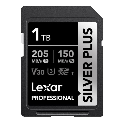 Thẻ nhớ Lexar 1TB Professional SILVER PLUS SDXC™ UHS-I V30 205MB/s 150MB/s (Chính hãng)