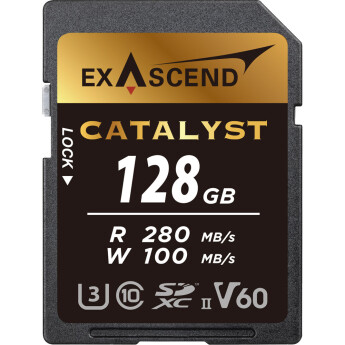 Thẻ nhớ SDXC V60 Exascend Catalyst 128GB UHS-II read 280mb/s 100mb/s (Chính hãng)