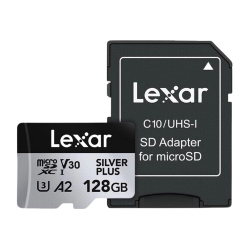 Thẻ nhớ Lexar 128GB SILVER PLUS microSDXC™ UHS-I Card V30 205MB/s 150MB/s (Chính hãng)