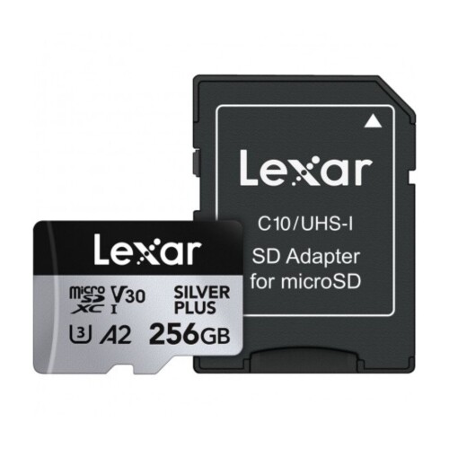 Thẻ nhớ Lexar 256GB SILVER PLUS microSDXC™ UHS-I Card V30 205MB/s 150MB/s (Chính hãng)