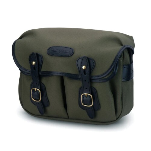 Billingham Hadley Small | Sage FibreNyte / Black Leather (Olive Lining) (Chính hãng)