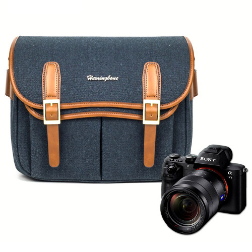 Túi máy ảnh Herringbone Maniere Large | Navy (Chính hãng)