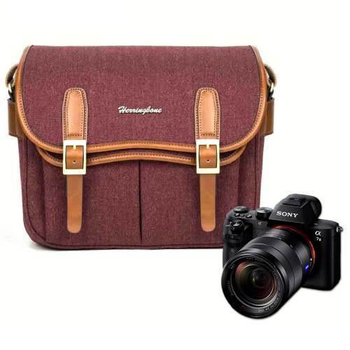 Túi máy ảnh Herringbone Maniere Large | Wine (Chính Hãng)