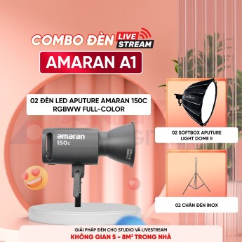 Combo đèn livestream Amaran A1 (Chính hãng)