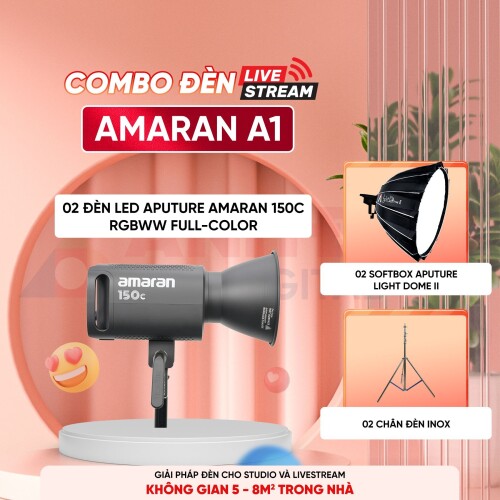 Combo đèn livestream Amaran A1 (Chính hãng)