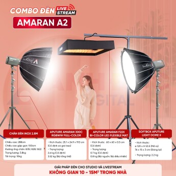 Combo đèn livestream Amaran A2 (Chính hãng)