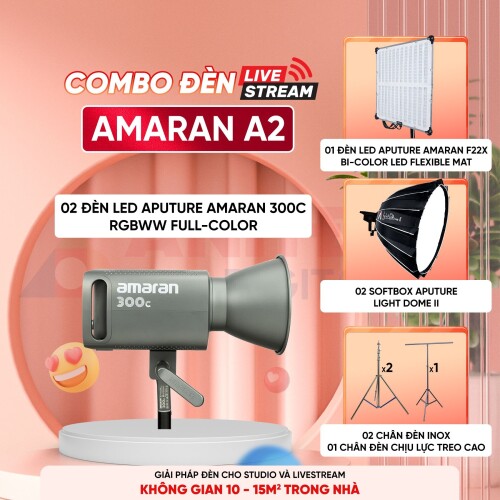 Combo đèn livestream Amaran A2 (Chính hãng)