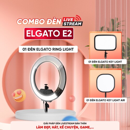Combo đèn livestream Elgato E2 (Chính Hãng)