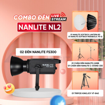 Combo đèn livestream NanLite NL2 (Chính Hãng)